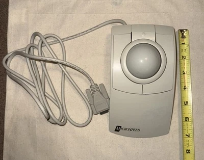 Vintage MicroSpeed PC Trac Ball Deluxe + Trackball PC Mouse PD800S - Image 1 of 3