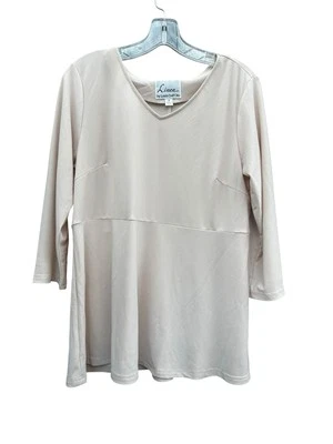 Top Linea Louis Dell'Olio para mujer M mediano marfil crema fluido elástico Foto 1 de 4