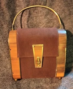 Vintage Wooden Purse Handbag | Unique Handbag Retro Boho Style - Picture 1 of 15