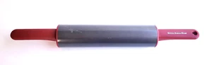 KitchenAid rolling pin red gray non-stick heavy-duty carbon steel biscuits rolls - Picture 1 of 6