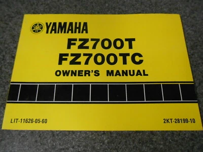 Manual de servicio del propietario Yamaha 1987 FZ700 FZ700T FZ700TC LIT-11626-05-60 F Foto 1 de 4