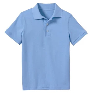 Boys School Uniform Short Sleeve Polos Shirts Color - Sizes 4-20 Cotton Blend - Picture 1 of 16