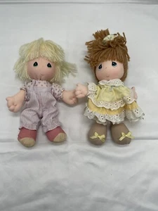 Precious Moments Cloth Dolls Applause 7 In Yellow Frilly Dress Pink Hearts Pants - Picture 1 of 3
