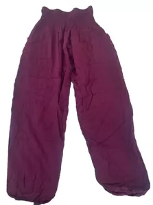 Happy Trunks 100% Rayon Lounge Haremshose Damen M weinrot Pullon Gummibund - Bild 1 von 4