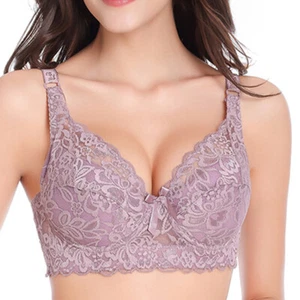 Mujeres Sujetadores Sujetadores Push Up Con Aros Sujetador Encaje Sissy Lencería Sexy AA ABCD - Imagen 1 de 21