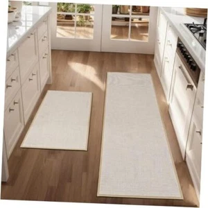 Kitchen Rug Set of 2 PCS, Non Slip Kitchen Mats for Floor, Home Decor Kitchen - Picture 1 of 8