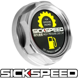 BILLETE PULIDO ALUMINIO TAPA DE GAS MOTOR INSERTO DE VELOCIDAD DE SICKSPEED NEGRO PARA HONDA RUCKUS - Imagen 1 de 1
