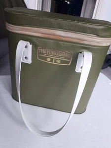 Precioso bolso fresco con aislamiento térmico vintage verde oliva fechas de los años 70 - Imagen 1 de 8
