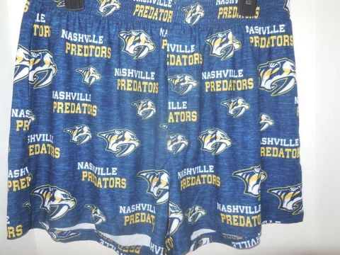 New Mens Nashville Predators Logo Blue Lounge Boxers Shorts Size Large Cover