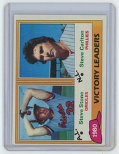1981 Topps Victory Leaders Steve Stone/Steve Carlton . Baltimore
