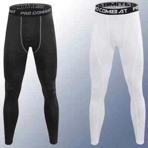 Men's Pro Combat Compression Pants Base Layer Bottoms Tights Leggings - Picture 1 of 4