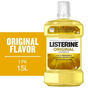 Original Antiseptic Mouthwash for Bad Breath & Plaque Oral Care, 1.5 L - Picture 1 of 9