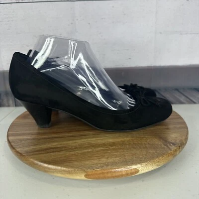 Ecco насос женщин 9 черный замшевый каблук ЕС 40 карьера комфорт классический - Изображение 1 из 4