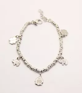 BRACCIALE ARGENTO CHARMS SCARAMANTICI DODO STYLE QUADRIFOGLIO COCCINELL CM 17-19 - Imagen 1 de 4
