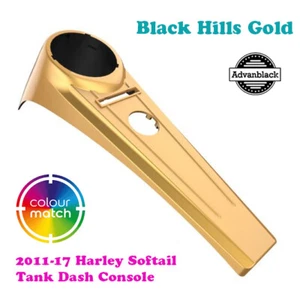 Black Hills Gold Stretched Tank Dash Console for 11-17 Harley Softail FLSTN - Picture 1 of 4