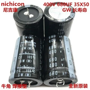 2pcs/10pcs 680uf 400v Nichicon GW 35x50mm 400V680uF Snap-in PSU Capacitor - Picture 1 of 3