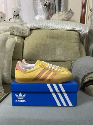 Adidas Originals Gazelle Indoor Semi Spark Wonder Clay Trainers BNIB Size 11uk - Image 1 of 4