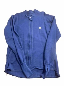 Vintage Devold XL Navy Blue Sweater Norway Thick Heavy Thumb Holes - Picture 1 of 5