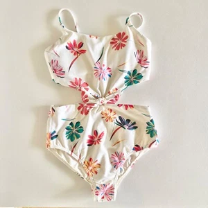NEW O’Neill Girl’s “Brook” Floral Knot One Piece swimsuit -Size 10 - Picture 1 of 11