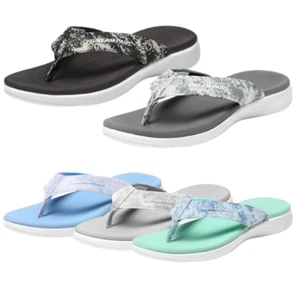 Women Arch Support Flip Flops Thong Sandals Outdoor Walking Beach Sandals - Picture 1 of 29