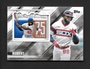 Actualización Topps 2022 parche conmemorativo del día de Jackie Robinson de Luis Robert - Imagen 1 de 1