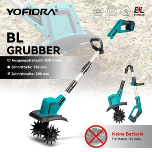 YOFIDRA® Bürstenlos Akku Gartenfräse Motorhacke Bodenhacke Für Makita 18V Akku - Bild 1 von 17