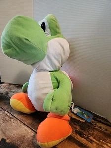Nintendo Super Mario 21 Inch Yoshi Plush Pillow Toy, Soft,Tags, Shell Pocket - Picture 1 of 9