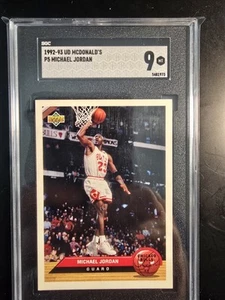 1992 Upper Deck McDonald's P5 Michael Jordan SGC Graded MINT 9 GOAT of GOATS - Picture 1 of 2