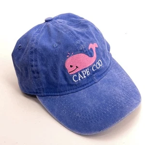 Cape Cod pink whale blue cotton baseball cap - Picture 1 of 6