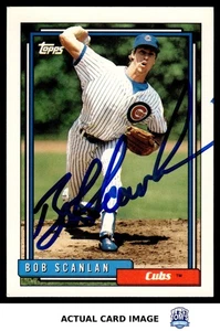 1992 Topps #274 BOB SCANLAN Chicago Cubs AUTO EX-NM - Picture 1 of 4