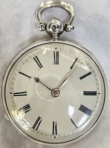 Verge Pocket Watch Silver Cons. Case (FULL WORKING ORDER) *1835* Doncaster Paper - Picture 1 of 20