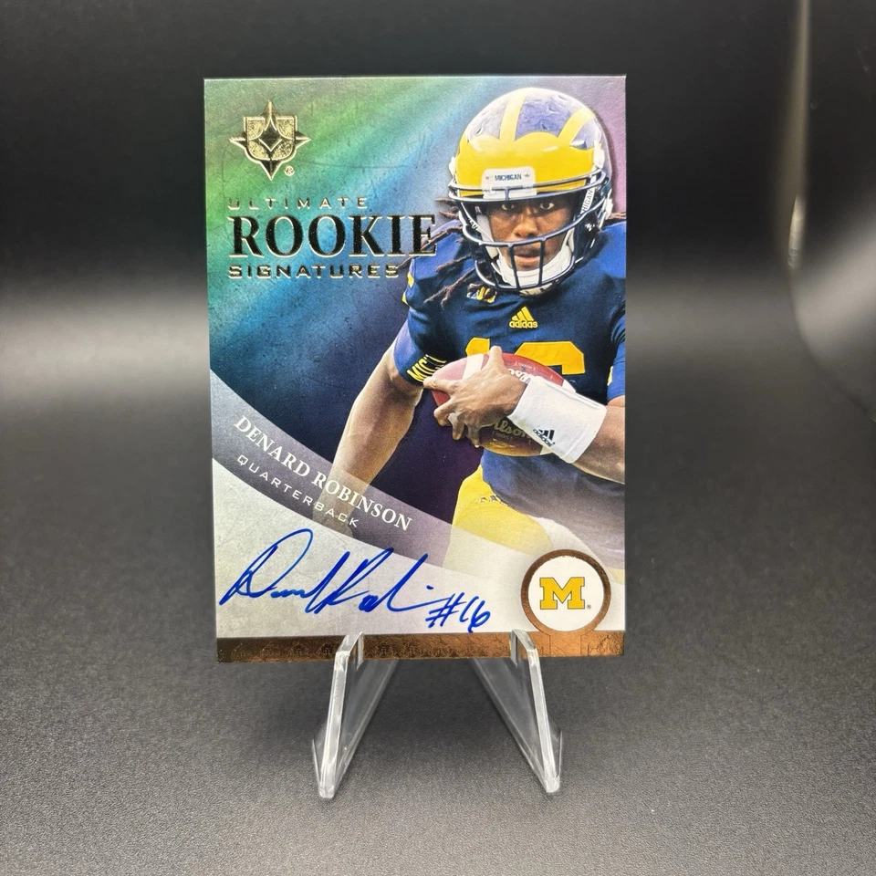 2013 Upper Deck Ultimate Rookie Signatures Denard Robinson Auto SSP Michigan RC - Image 1 of 2