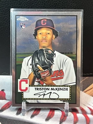 2021 Topps Chrome Platinum Anniversary - Triston McKenzie #8 (RC) - Image 1 of 2