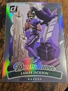 2025 Panini Donruss Lamar Jackson Oversized Downtown !! Baltimore Ravens #1 SP - Bild 1 von 2