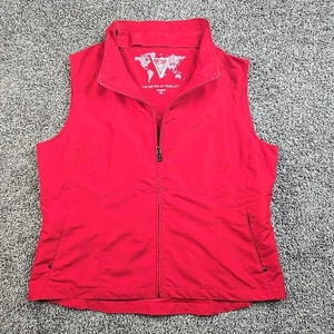 SCOTTeVEST Travel Vest Womens XL Red TEC Multi Pocket Full Zip Utility - Picture 1 of 11