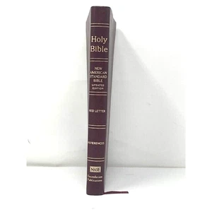 NASB aktualisierte Ausgabe Bibel Echtleder Lockman roter Buchstabe ultradünn 1998 - Bild 1 von 9
