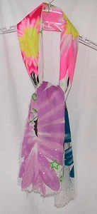 Justice Scarf . Pink Purple Floral or Blue Chunky Knit or Sequin Shimmery White - Picture 1 of 11