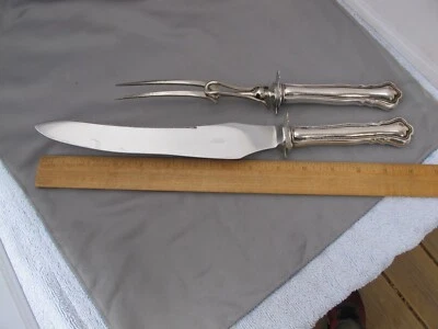 PW ELLIS Canada CHIPPENDALE (1922) 2 Piece ROAST CARVING SET - Image 1 of 4