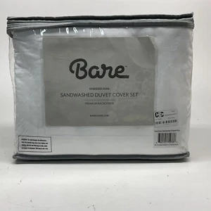 Bare Home Sandwashed Microfiber Oversized Duvet Cover Set oversized king - Picture 1 of 3