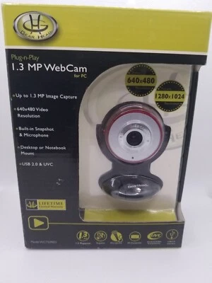 Gear Head WC750RED I.3 MP Cámara Web Plug-N-Play para PC NIP USB 2.0 y UVC Foto 1 de 4