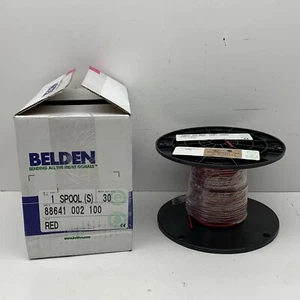 100ft Belden 88641 High Temp 2-Cond 24AWG Copper FEP Shielded Red Cable Wire CMP - Picture 1 of 11