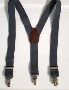 Kids Boys Suspenders Adjustable Elastic Gray 3-8yrs / 75cm / 30inch Children's - Picture 1 of 10