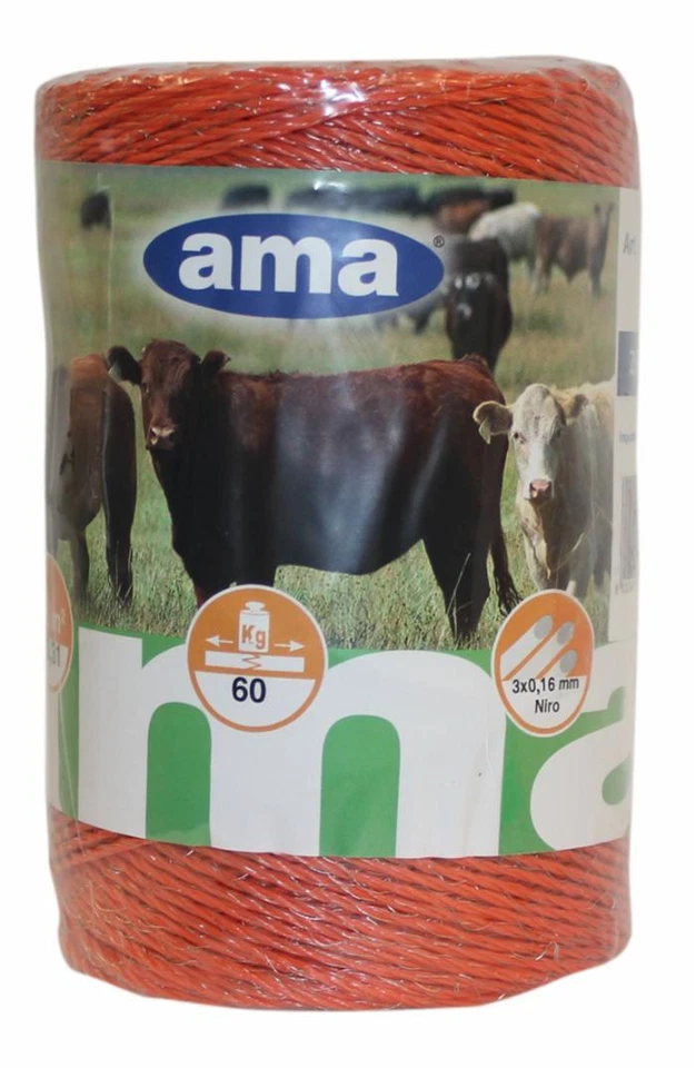 AMA FILO ELETTRICO PER RECINZIONI 250/500MT ROSSO RECINTI ELETTRICI CAVALLI BESTIAME