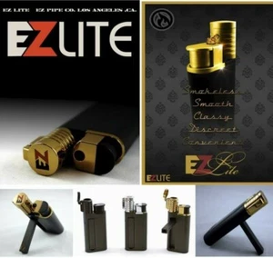 EZ LITE 2 Pack Refillable Butane Lighter Pipe Smokeless Wind Proof Discreet - Picture 1 of 4