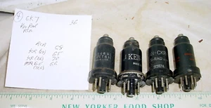Lote de 4 tubos 6K7 probados NOS RCA GE Ken Rad - Imagen 1 de 4