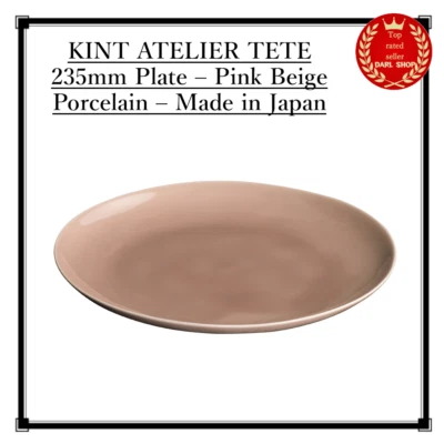 Placa KINT ATELIER TETE 235mm - Porcelana Rosa Beige - Hecho en Japón - Imagen 1 de 4