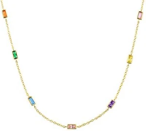 s.Oliver Jewelry 2035501 Collar con Colgantes de Colores Cadenas Cadenas - Imagen 1 de 3