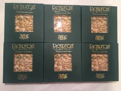 Lote de 6 Azulejos Querubines Nubes Ángeles Accemt Harmony Kingdom 4" Azulejos Pared $150 Foto 1 de 4