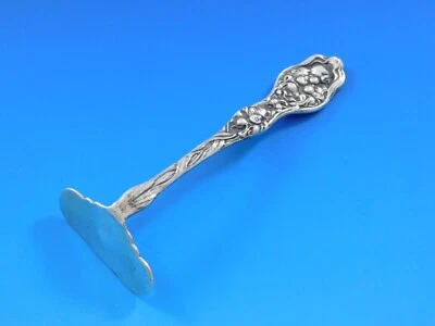 Empujador de comida para bebé Cupid's Nosegay de Unger de plata esterlina 4" original nuevo Foto 1 de 4