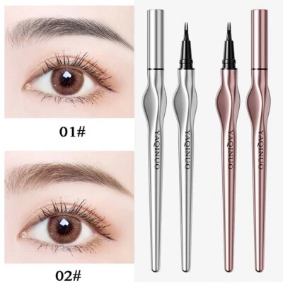 Tattoo Eyebrow 3D Liquid Ink Pen Waterproof 2 Fork Pencil Brow UK Long Lasting  - Image 1 of 4